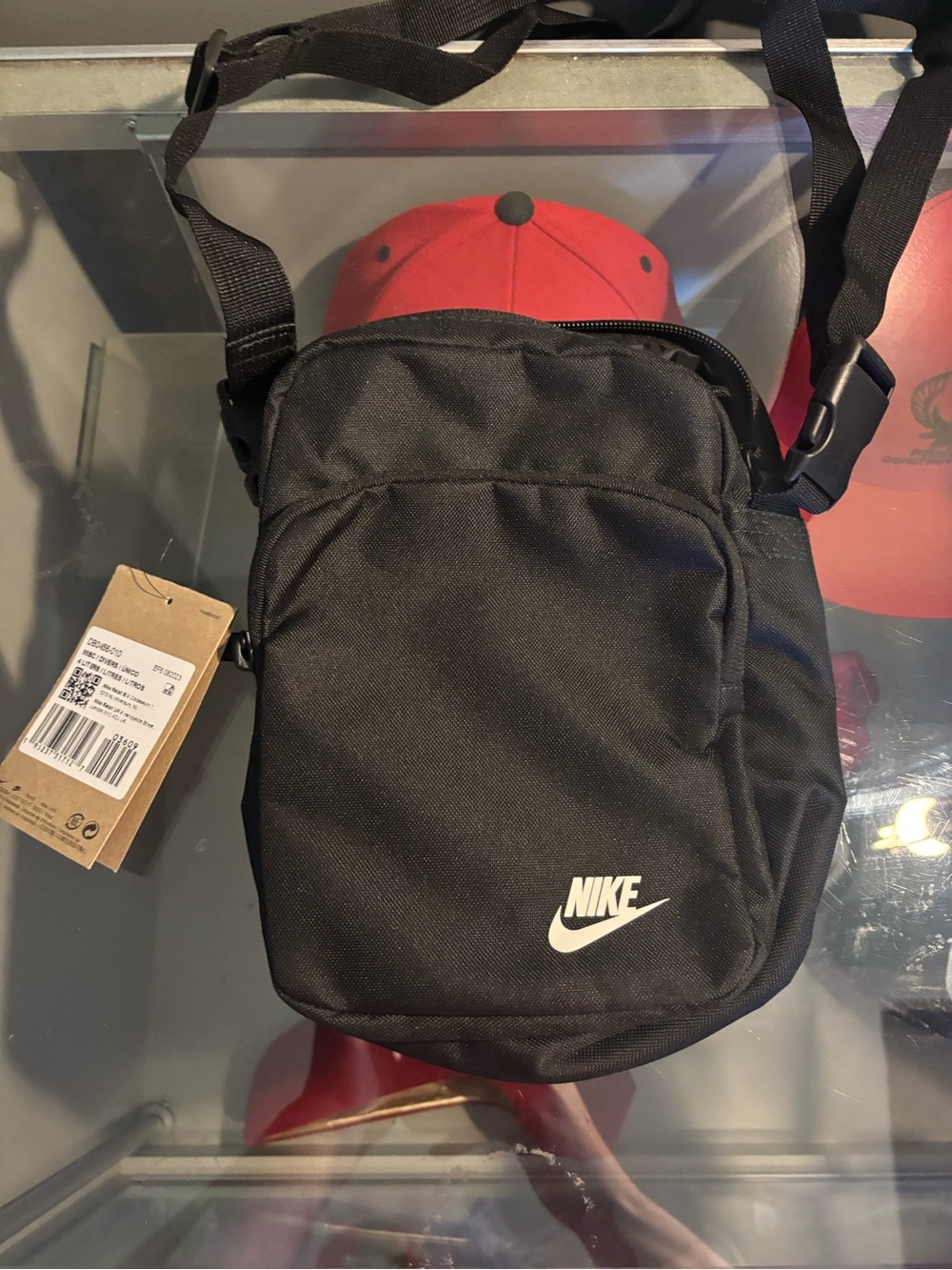 Nike Black Crossbody Bag with White Logo